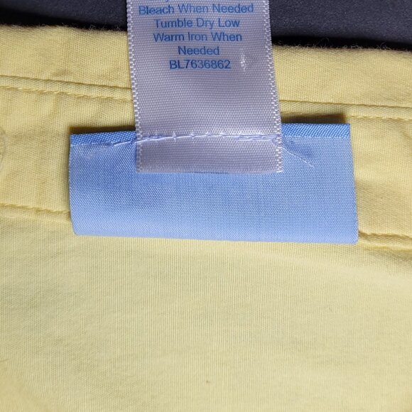 Koret Womens Yellow Long Sleeve Button Up Cotton Blouse Size 14 - Picture 5 of 13
